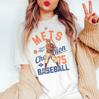 Mets Vintage Baseball Team Wholesale Tee - Fast Shipping - Limeberry Designs