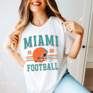 Miami Football Bella Graphic Tee - Limeberry Designs