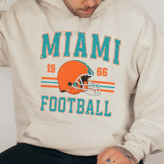 Miami Football Graphic Hoodie - Limeberry Designs