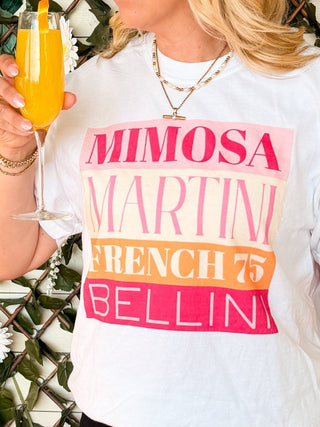 Mimosa Martini Bellini Graphic Comfort Color Tee - Limeberry Designs