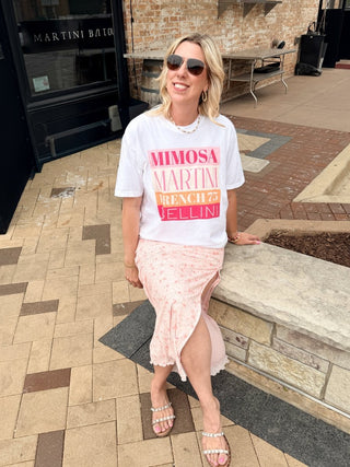 Mimosa Martini Bellini Graphic Comfort Color Tee - Limeberry Designs