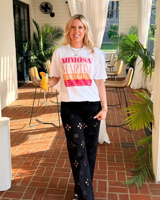 Mimosa Martini Bellini Graphic Comfort Color Tee - Limeberry Designs