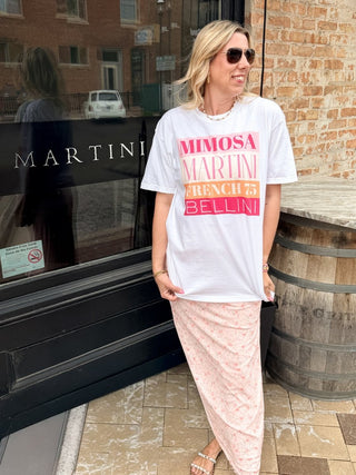 Mimosa Martini Bellini Graphic Comfort Color Tee - Limeberry Designs