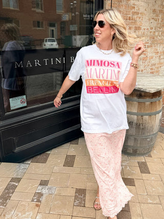 Mimosa Martini Bellini Graphic Comfort Color Tee - Limeberry Designs