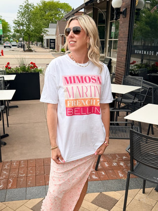 Mimosa Martini Bellini Graphic Comfort Color Tee - Limeberry Designs