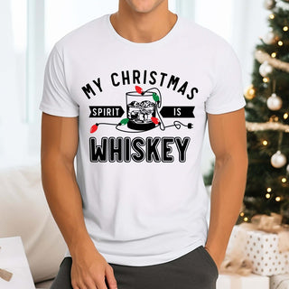 My Christmas Spirit Is Whiskey Graphic Tee - Limeberry Designs