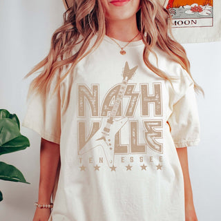 Nashville Tennessee Guitar Comfort Color Tee - Limeberry Designs