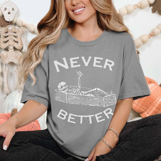 Never Better Wholesale Comfort Color Graphic Tee - Quick Shipping - Limeberry Designs