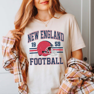 New England Football Bella Graphic Tee - Limeberry Designs