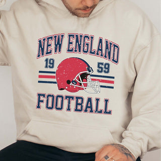 New England Football Graphic Hoodie - Limeberry Designs