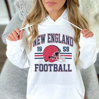 New England Football Graphic Hoodie - Limeberry Designs