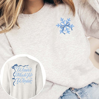 Not Made For Winter Front And Back Graphic Sweatshirt - Limeberry Designs