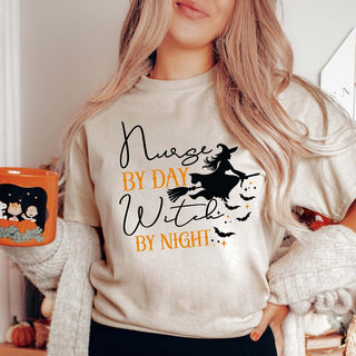 Nurse by day Witch by Night tee - Limeberry Designs