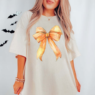 Orange Bow Wholesale Comfort Color Graphic Tee - Fast Shipping - Limeberry Designs