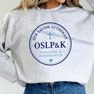 OSLP&K Circle Sweatshirt - Our Savior Luther Preschool & Kindergarten - Limeberry Designs