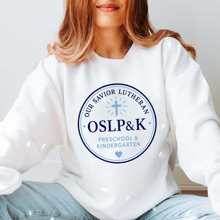 OSLP&K Circle Sweatshirt - Our Savior Luther Preschool & Kindergarten - Limeberry Designs