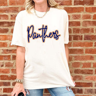 Oswego Panthers Script Mascot Comfort Colors Tee - Limeberry Designs
