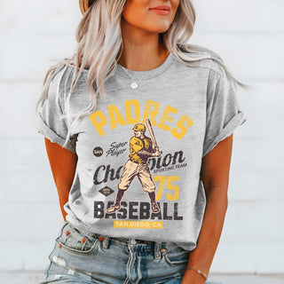 Padres Vintage Baseball Team Graphic Tee - Limeberry Designs