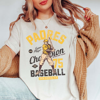 Padres Vintage Baseball Team Wholesale Graphic Tee - Fast Shipping - Limeberry Designs