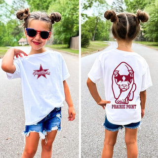 Panther Star Glasses Front & Back Tee - Prairie Point Elementary - Limeberry Designs