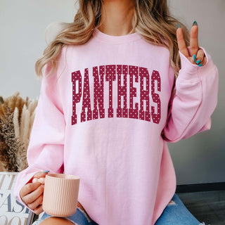 Panthers Polka Dot Sweatshirt - Prairie Point Elementary - Limeberry Designs