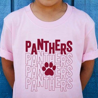 Panthers Repeat With Paw Tee - Prairie Point Elementary - Limeberry Designs