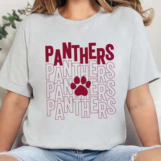 Panthers Repeat With Paw Tee - Prairie Point Elementary - Limeberry Designs