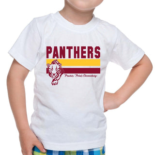 Panthers Stripe With Panther Tee - Prairie Point Elementary - Limeberry Designs