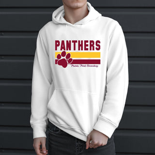 Panthers Stripe With Paw Hoodie - Prairie Point Elementary - Limeberry Designs