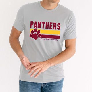 Panthers Stripe With Paw Tee - Prairie Point Elementary - Limeberry Designs