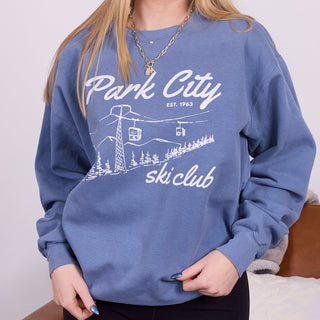 Park City Ski Club Comfort Colors Wholesale Crew Sweatshirt - Fast Shipping - Limeberry Designs