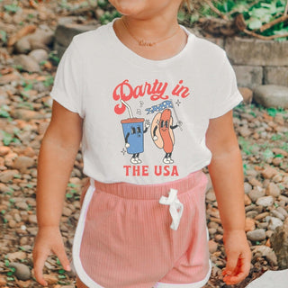 Party in the USA Hotdog Bella Graphic Tee - Limeberry Designs
