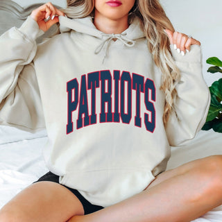 Patriots Collegiate Letter Graphic Sweatshirt + Hoodie