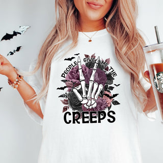 People give the Creeps Comfort Colors Wholesale Graphic Tee - Limeberry Designs