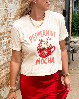 Peppermint Mocha Boxy Comfort Color Tee - Limeberry Designs
