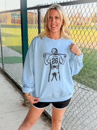 Personalized Baseball Player Graphic Sweatshirt - Limeberry Designs