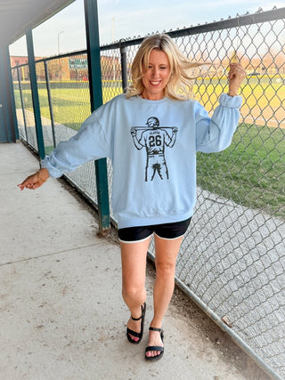 Personalized Baseball Player Graphic Sweatshirt - Limeberry Designs