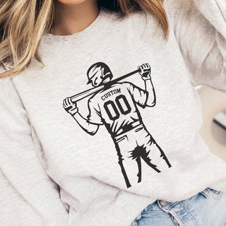 Personalized Baseball Player Graphic Sweatshirt - Limeberry Designs