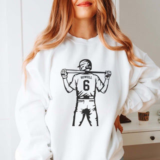 Personalized Baseball Player Graphic Sweatshirt - Limeberry Designs