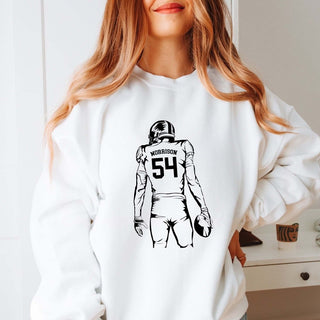 Personalized Football Player Graphic Sweatshirt - Limeberry Designs