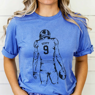 Personalized Football Player Graphic Tee - Limeberry Designs