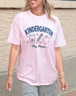 Personalized Grade Level and Name Icon Comfort Color Tee - Limeberry Designs
