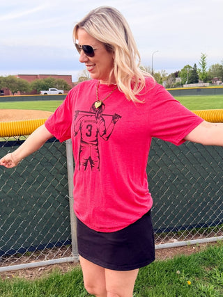 Personalized Softball Player Bella Graphic Tee - Limeberry Designs