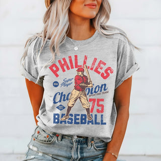 Phillies Vintage Baseball Team Wholesale Tee - Rapid Shipping - Limeberry Designs