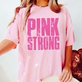Pink Strong Comfort Color Graphic Tee - Limeberry Designs