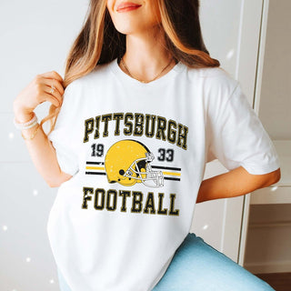 Pittsburgh Football Bella Graphic Tee - Limeberry Designs