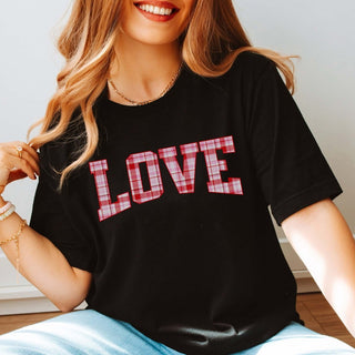 Plaid Love Bella Graphic Tee - Limeberry Designs