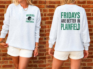 Plainfield Central Wildcats Fridays Are Better Premium Sweatshirt - Limeberry Designs