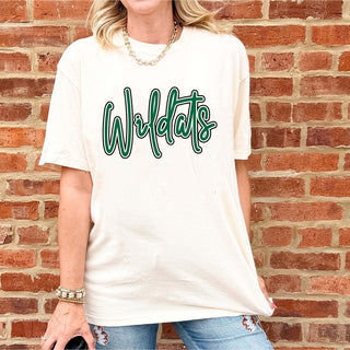 Plainfield Central Wildcats Script Mascot Comfort Colors Tee - Limeberry Designs