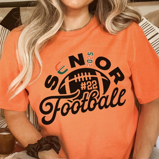 Plainfield East 2025 Football Senior Graphic Tees - Limeberry Designs